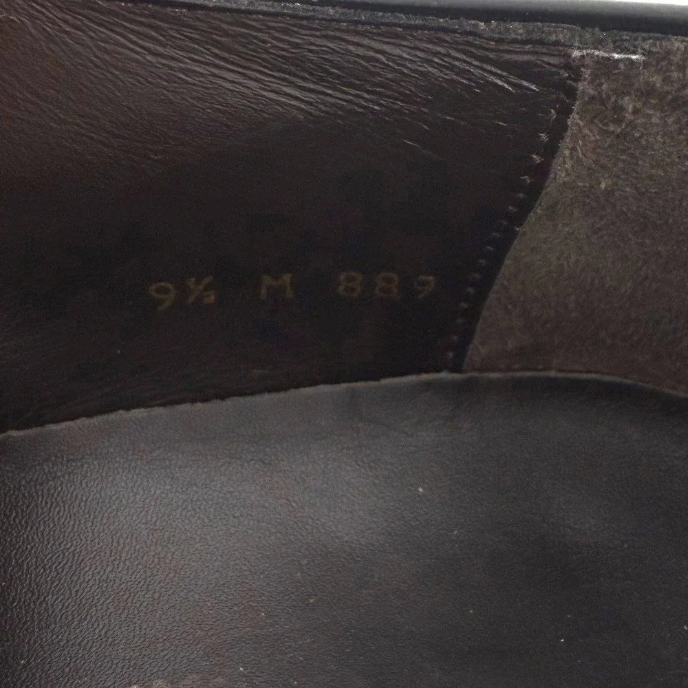 Mezlan‎ Mens Black Leather Cap Toe Textured Oxford Dress Shoes 9.5 M Spain